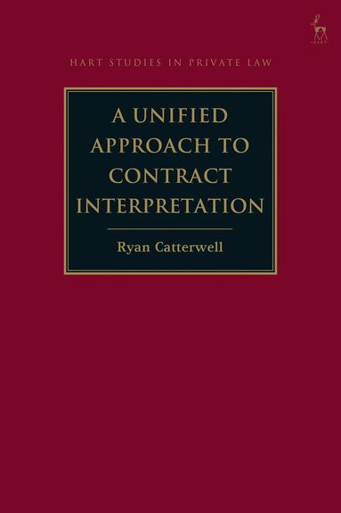 bokomslag Unified Approach to Contract Interpretation