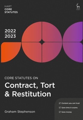 bokomslag Core Statutes on Contract, Tort & Restitution 2022-23