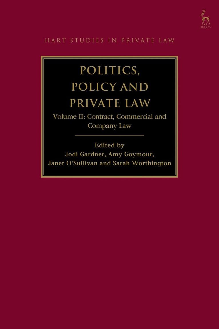 Politics, Policy and Private Law 1