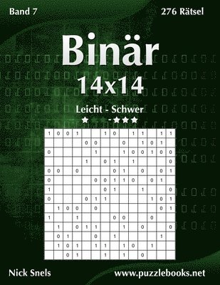 bokomslag Binär 14x14 - Leicht bis Schwer - Band 7 - 276 Rätsel