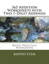 bokomslag 365 Addition Worksheets with Two 1-Digit Addends: Math Practice Workbook