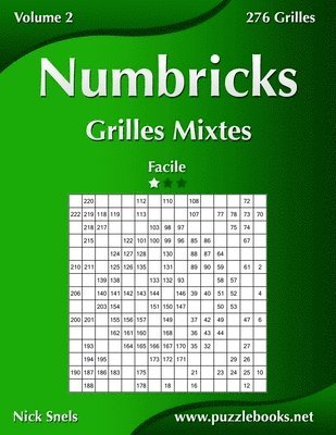 Numbricks Grilles Mixtes - Facile - Volume 2 - 276 Grilles 1