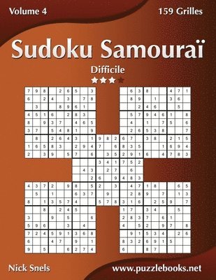 Sudoku Samourai - Difficile - Volume 4 - 159 Grilles 1