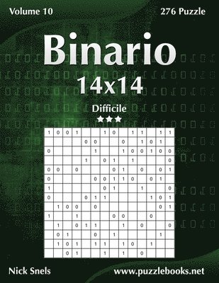 bokomslag Binario 14x14 - Difficile - Volume 10 - 276 Puzzle