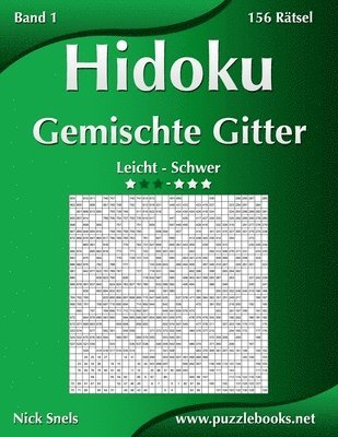 Hidoku Gemischte Gitter - Leicht bis Schwer - Band 1 - 156 Rtsel 1