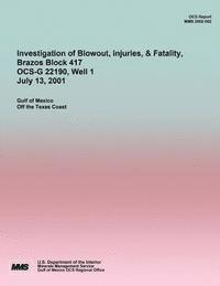 bokomslag Investigation of Blowout, Injuries, & Fatality, Brazos Block 417 OCS-G 22190 July 13, 2001