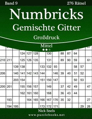 bokomslag Numbricks Gemischte Gitter Großdruck - Mittel - Band 9 - 276 Rätsel