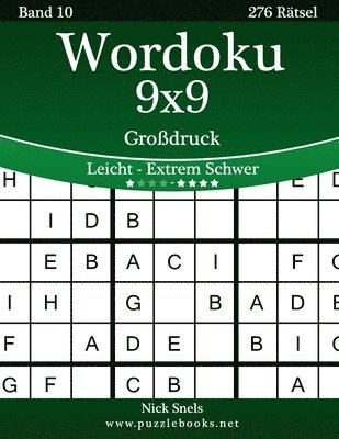 bokomslag Wordoku 9x9 Großdruck - Leicht bis Extrem Schwer - Band 10 - 276 Rätsel