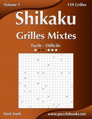 bokomslag Shikaku Grilles Mixtes - Facile  Difficile - Volume 1 - 156 Grilles