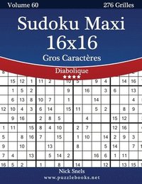 bokomslag Sudoku Maxi 16x16 Gros Caractères - Diabolique - Volume 60 - 276 Grilles