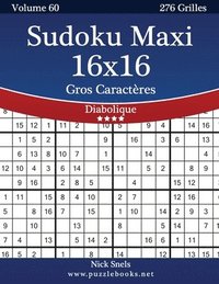 bokomslag Sudoku Maxi 16x16 Gros Caractères - Diabolique - Volume 60 - 276 Grilles