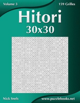 Hitori 30x30 - Volume 3 - 159 Grilles 1