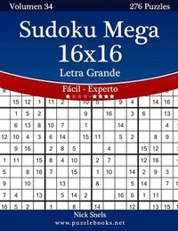 bokomslag Sudoku Mega 16x16 Impresiones con Letra Grande - De Fácil a Experto - Volumen 34 - 276 Puzzles