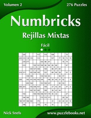 bokomslag Numbricks Rejillas Mixtas - Facil - Volumen 2 - 276 Puzzles