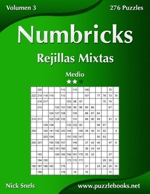 Numbricks Rejillas Mixtas - Medio - Volumen 3 - 276 Puzzles 1
