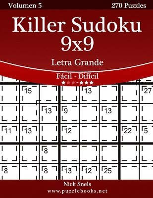 bokomslag Killer Sudoku 9x9 Impresiones con Letra Grande - De Fácil a Difícil - Volumen 5 - 270 Puzzles