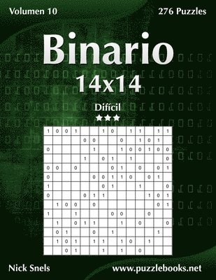 bokomslag Binario 14x14 - Difícil - Volumen 10 - 276 Puzzles