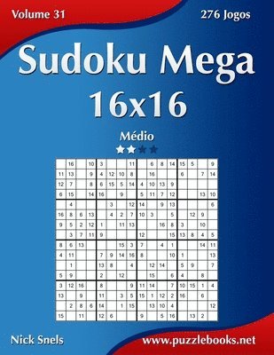 Sudoku Mega 16x16 - Mdio - Volume 31 - 276 Jogos 1