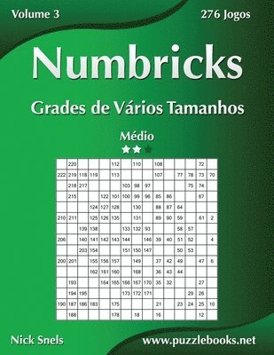 bokomslag Numbricks Grades de Vrios Tamanhos - Mdio - Volume 3 - 276 Jogos