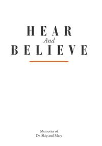 bokomslag Hear And Believe