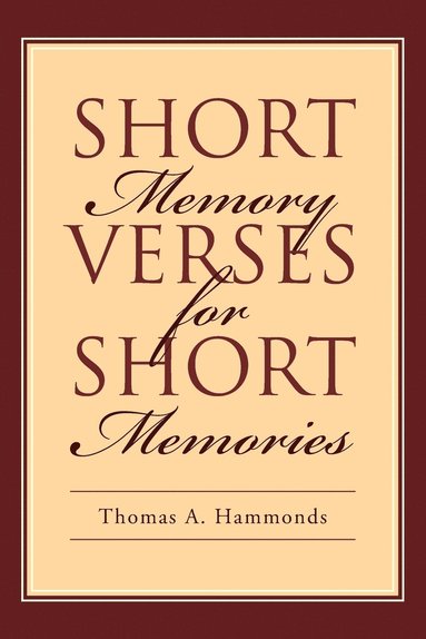 bokomslag Short Memory Verses for Short Memories
