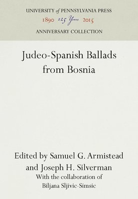 bokomslag Judeo-Spanish Ballads from Bosnia