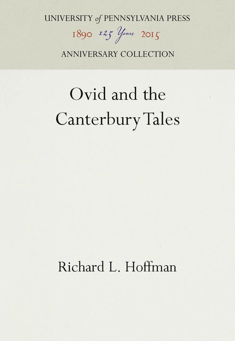 Ovid and the Canterbury Tales