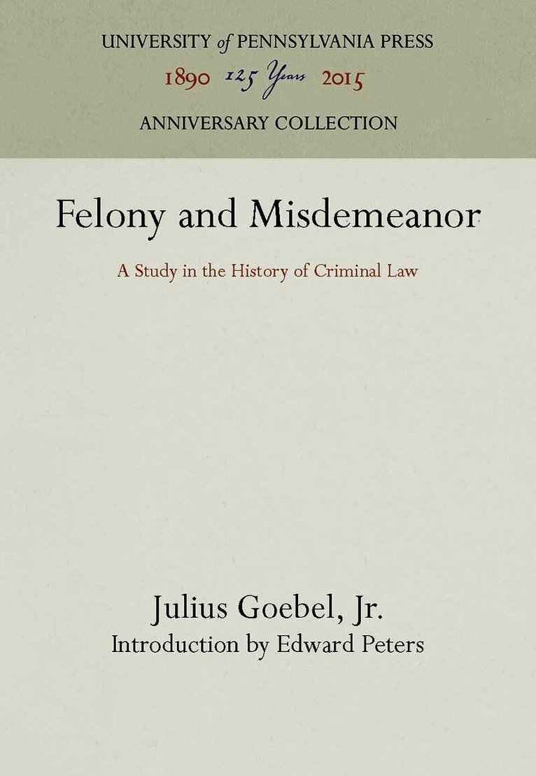 Felony and Misdemeanor