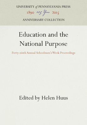 bokomslag Education and the National Purpose