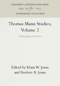 bokomslag Thomas Mann Studies, Volume 2