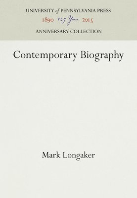 bokomslag Contemporary Biography