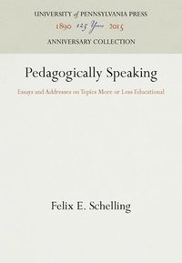 bokomslag Pedagogically Speaking