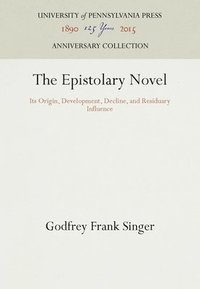 bokomslag The Epistolary Novel
