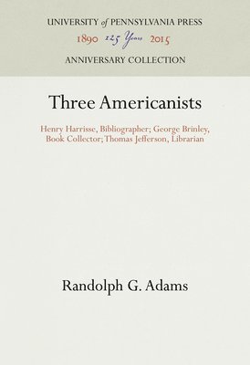 bokomslag Three Americanists