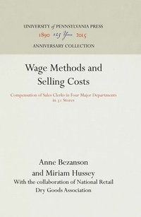 bokomslag Wage Methods and Selling Costs