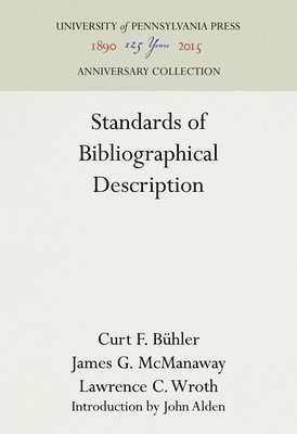 bokomslag Standards of Bibliographical Description