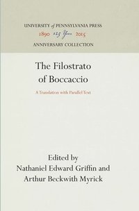bokomslag The Filostrato of Boccaccio