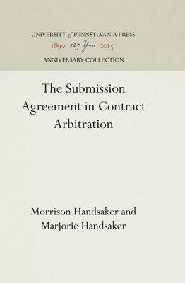 bokomslag Submission Agreement in Contract Arbitration