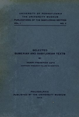 bokomslag Selected Sumerian and Babylonian Texts