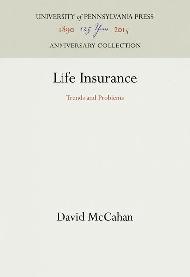 David McCahan - Life Insurance, Inbunden