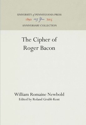 bokomslag The Cipher of Roger Bacon