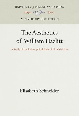 The Aesthetics of William Hazlitt 1