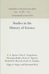 bokomslag Studies in the History of Science