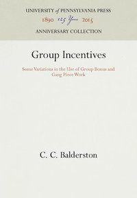 bokomslag Group Incentives