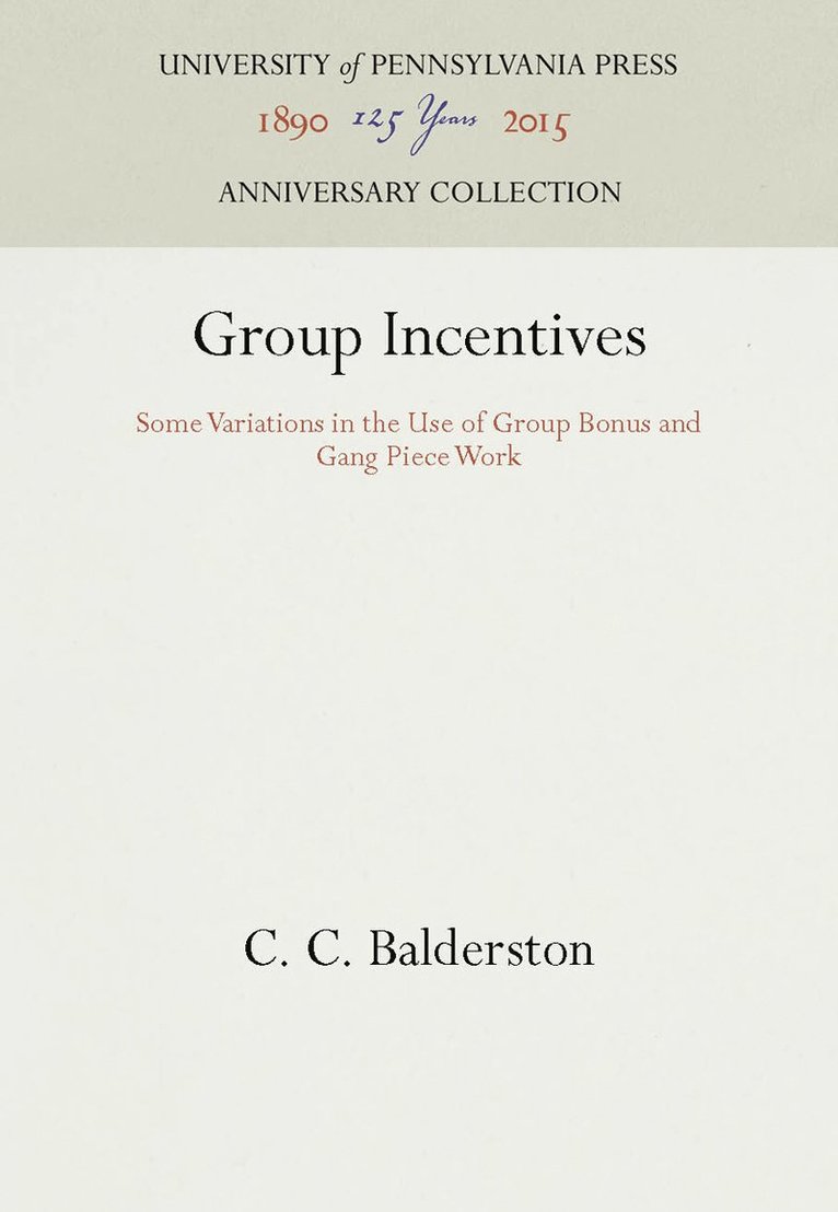 Group Incentives