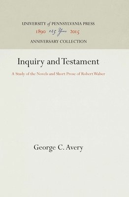 bokomslag Inquiry and Testament