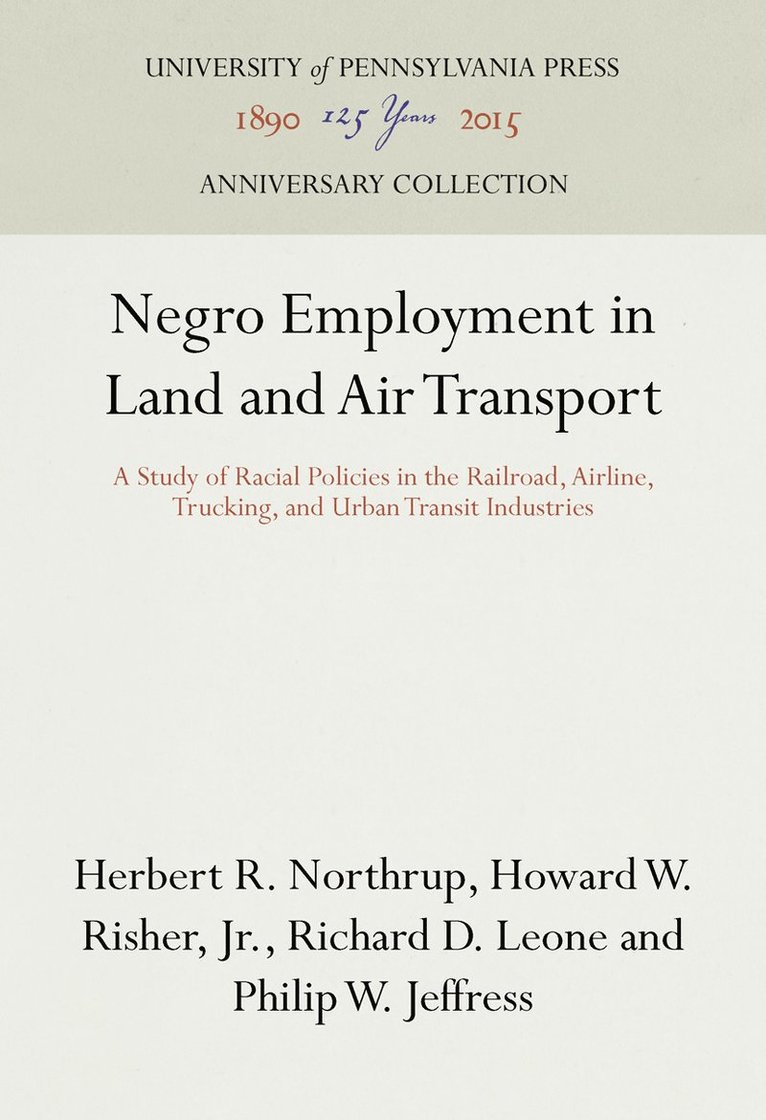 Negro Employment in Land and Air Transport 1