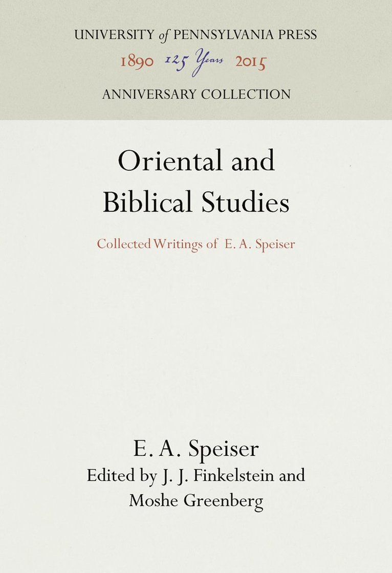 Oriental and Biblical Studies 1