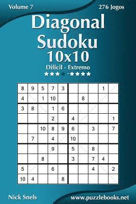 Diagonal Sudoku 10x10 - Difícil ao Extremo - Volume 7 - 276 Jogos 1