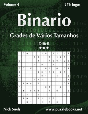 bokomslag Binario Grades de Vrios Tamanhos - Difcil - Volume 4 - 276 Jogos